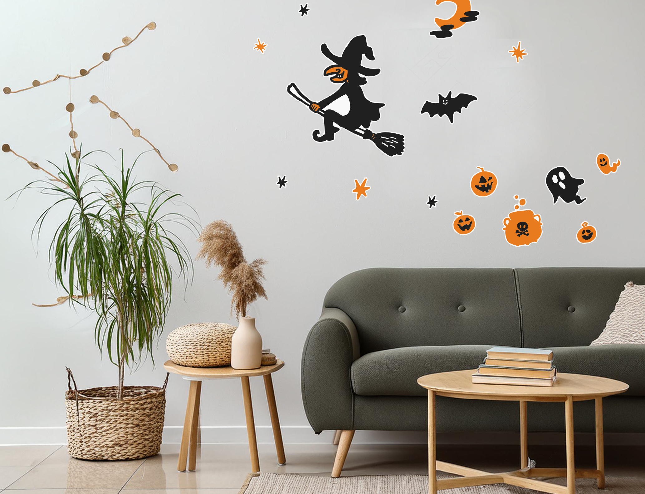 【壁】HAPPY HALLOWEEN トリコロールAの施工イメージ